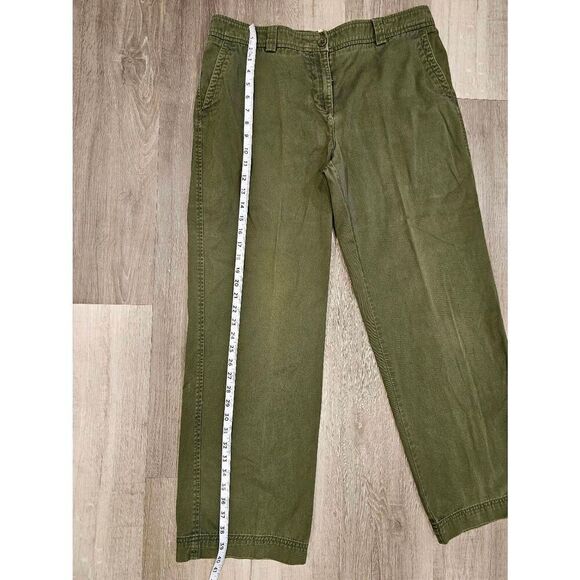 L.L.Bean Womens 16 Canvas Pants Olive Green - Picture 2 of 8